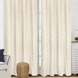 Saral Home White Set of 2 Room Darkening Door Curtain-22