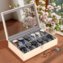 RUBOXA Cream-Coloured Set of 1 Regular Multi-Utility Organisers-9