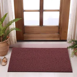 Kuber Industries Maroon Water Absorbing Door Mat-47