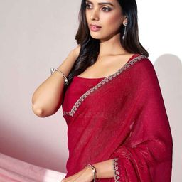 Sangria Embellished Shimmer Look Beads and Stones Saree-image-18
