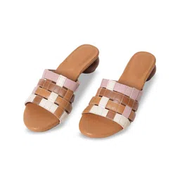BIRDHOUSE Women Woven Design Block Sandals Heel-57