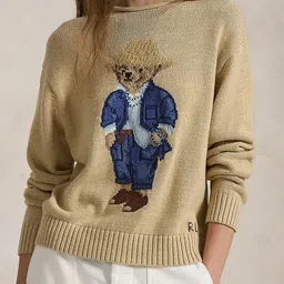 Polo Ralph Lauren Polo Bear Printed Round Neck Long Sleeve Sweater-image-31