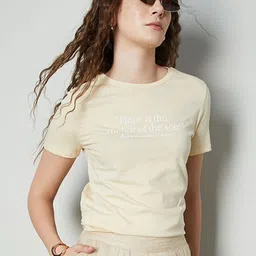 max Typography Printed Round Neck Cotton T-shirt-image-50