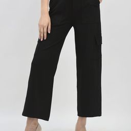 Chemistry Women Relaxed Straight Leg High-Rise Cargos Trousers-image-20