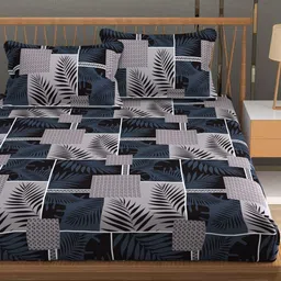 FURNOFY Multicoloured Ethnic Motifs 130 GSM King Bedsheet with 2 Pillow Covers-picture-15