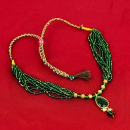 NIKYANKA Rajputi Gold-Plated Artificial Stones and Beads Necklace-image-12