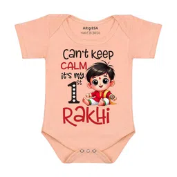 Arvesa My First Rakhi Printed Bodysuit-17