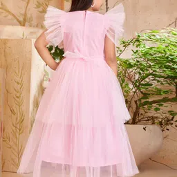 BAESD Flutter Sleeve Net Maxi Dress image 4