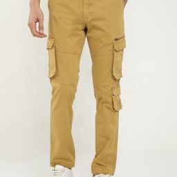 NEVER NEUD Men Relaxed Cargos Trousers-image-40