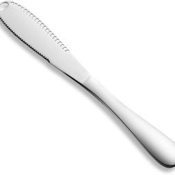 2Pcs Stainless Steel Butter Cutter and Spreader 8 Inch Serrated Spreader Tool Steel Fruit Knife Set-image-49