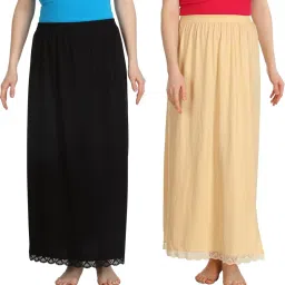 Women Solid Regular Black, Beige Skirt-picture-33