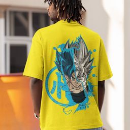 Edyssa Men Dragon Ball Z Graphic Printed Round Neck Cotton Oversized T-shirt-image-74
