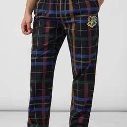 The Souled Store Men Checked Pure Cotton Lounge Pants-image-42