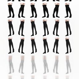 MUKHAKSH Unisex Black Socks-image-93