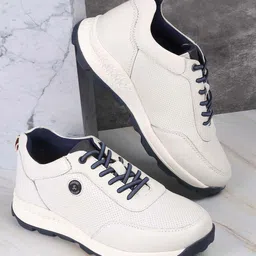 Mochi Men Woven Design Leather Sneakers-image-21