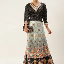 Kaizen TEXO FAB Printed Semi-Stitched Lehenga Choli-picture-22