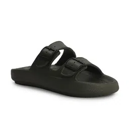 Floatz Men Olive Open Toe Synthetic Casual Sliders Flip Flops-23