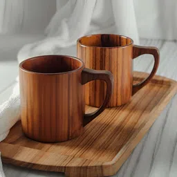 The Brand Barrel Teak Wood Coffee Mug Pack of 2 for Premium Gift-image-4