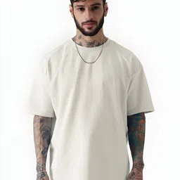 Streetsutra Round Neck Drop-Shoulder Sleeves Cotton Oversized T-shirt-picture-42