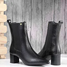 El Paso Women Block Heeled Chelsea Boots-picture-51