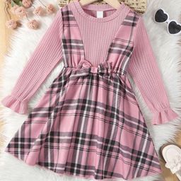 BAESD Checked Fit & Flare Dress-image-54