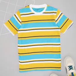 Pantaloons Junior Boys Striped Round Neck T-shirt-49
