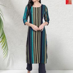 HERE&NOW Pack Of 2 Women Ethnic Motifs Printed Crepe Kurta-34
