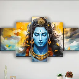JB Creations Lord Shiva Wall Art Painting-image-10