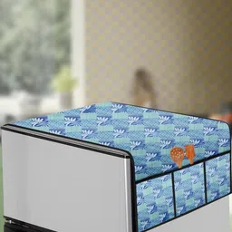 The Furnishing Tree Blue Plastic Refrigerator Cover-image-46