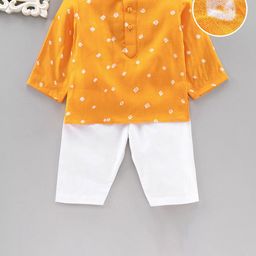 JAV CREATIONS Boys Bandhani Printed Cotton Kurta with Pyjama-image-25