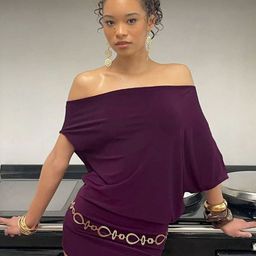 StyleCast x Revolte Off-Shoulder Sheath Mini Dress-picture-48