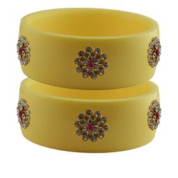 Vidhya Kangan Beige Plastic Bangles-image-89