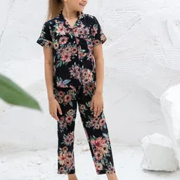 SANSKRUTIHOMES Girls Printed Pure Cotton Shirt & Trouser Clothing Set-17