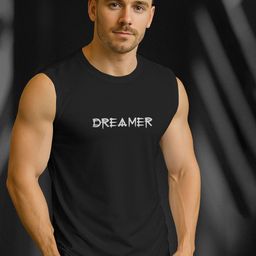 KELONBRO Dreamer Printed Round Neck Gym Vest BL-DREAMERVESTS-picture-22