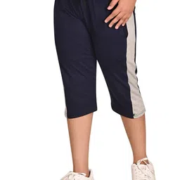 BAESD Girls Solid Regular Fit High-Rise Cotton Capris-image-5