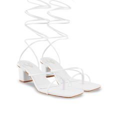 Shoetopia High-Top Block Sandals with Buckles-20