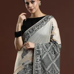 Mitera Ethnic Motifs Woven Design Chanderi Saree-picture-5