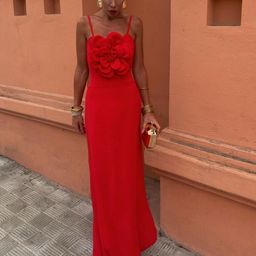 bebe Women Solid Fringed Maxi Dress-picture-8