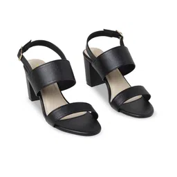 CHAAL CHALAN PU Work Block Sandals with Buckles-54