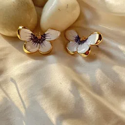 The Jewellery Tale Gold-Plated Butterfly Shaped Studs-18
