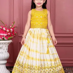 Lagorii Girls Embroidered Sequinned Ready to Wear Lehenga & Blouse-picture-2