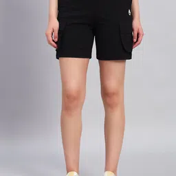 GRIFFEL Women Loose Fit High-Rise Cotton Cargo Shorts-image-114