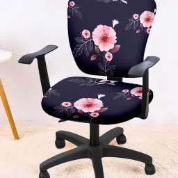 Polyester Floral 1 Seater Chair Cover-image-29