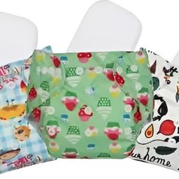 laee cute Leakage Proof Reusable Cloth Diaper With 5 Layer High absorbent Pad-picture-6