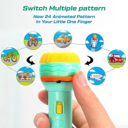 synlark Mini Projector 3 Slides 24 Patterns Flashlight Torch | Kids Projection Light Toy image 5
