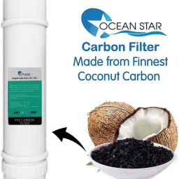 ocean star Pre Carbon Filter and 2 Elbow Connector, Inline Filter for All RO Water Purifier Solid Filter Cartridge image 4