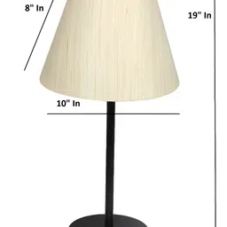 BTR CRAFTS Cream 2 Pieces Frustum Table Lamp with Adjustable Cord image 3