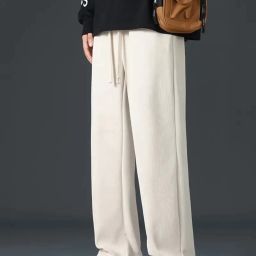 Men Solid Beige Track Pants-image-64