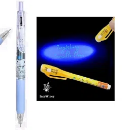 Erasable pen AND Magic Invisible Ink Pen with light and cutter pen combo Pencil-82