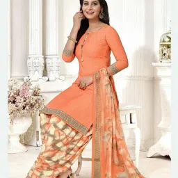 Semi Stitched Crepe Kurta & Churidar Material Printed-image-46